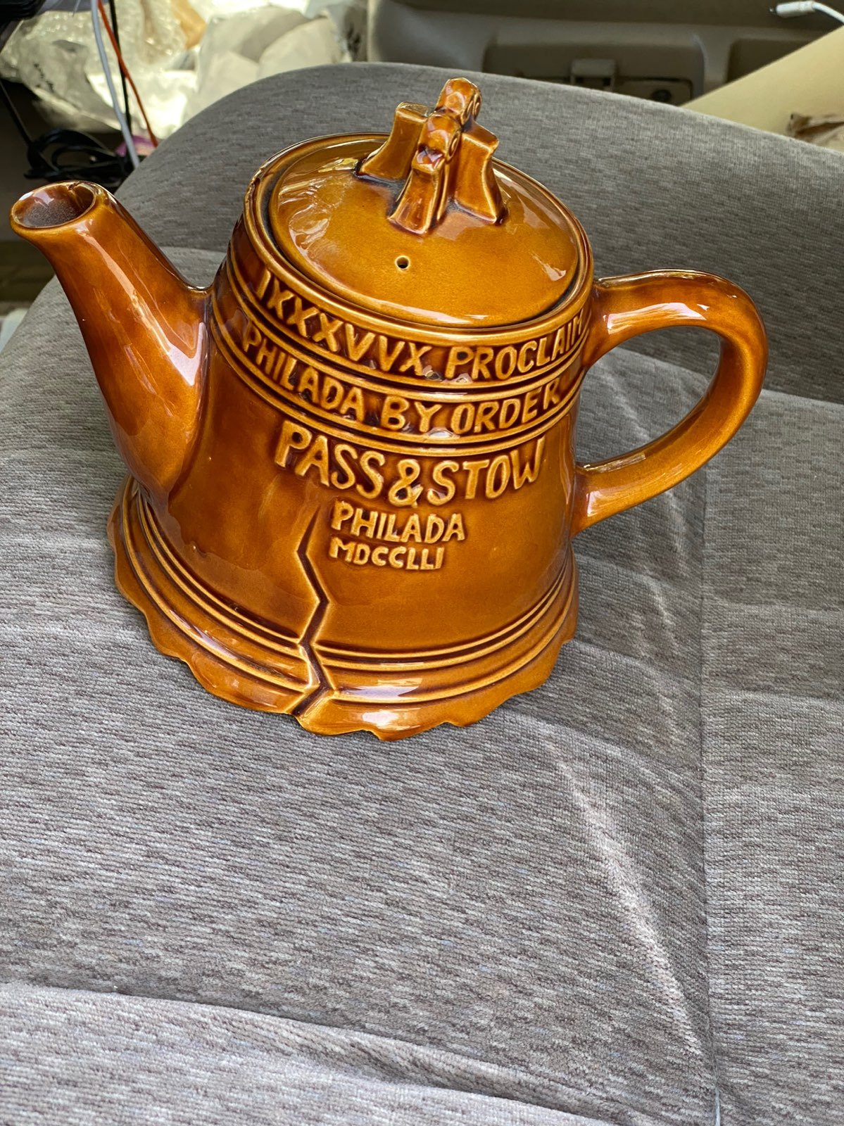 LIBERTY BELL CERAMIC TEAPOT VINTAGE