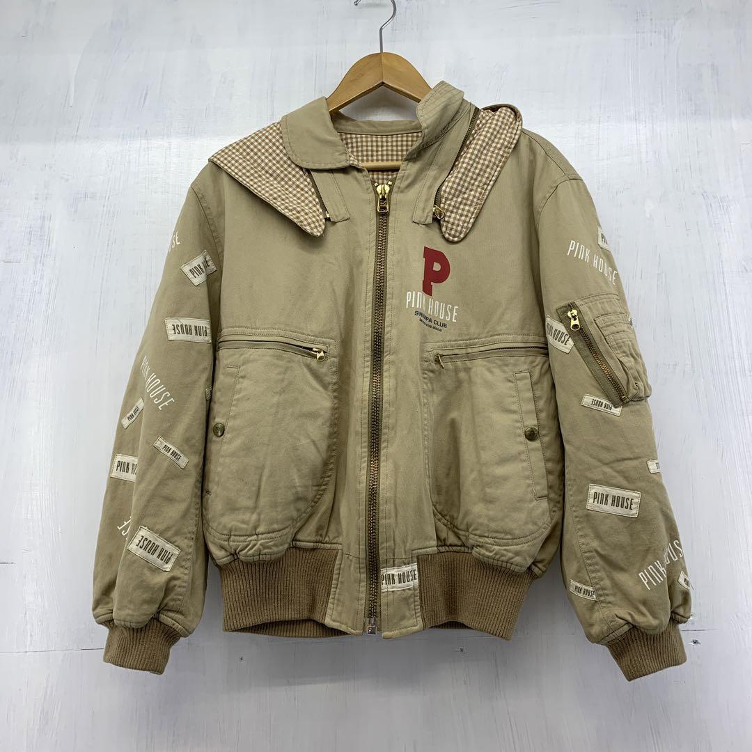 72▢PINK HOUSE Patch Logo MA-1 Bomber Jacket TS1105-4