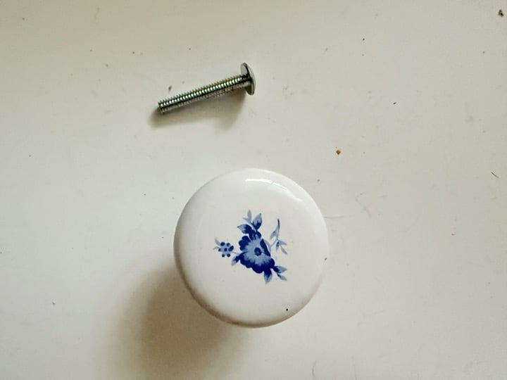 Amerock Allison 69120 white blue cornflower cabinet knobs lot