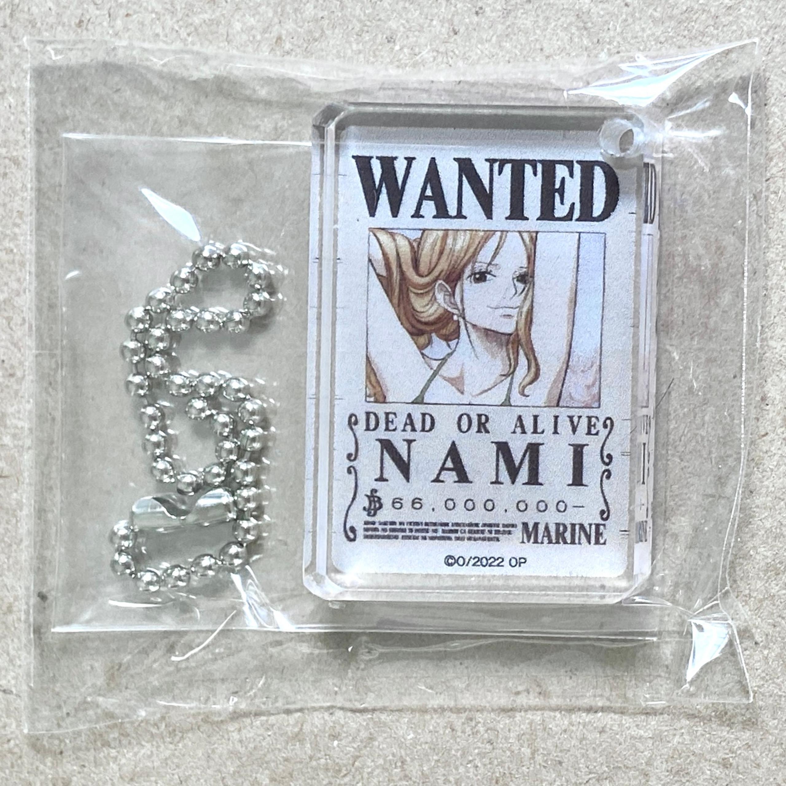 One Piece Thick Acrylic Block Wanted Poster Nami Keychain