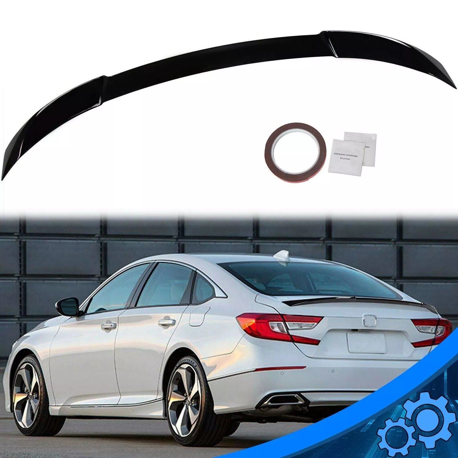 FITS 2018-2022 HONDA ACCORD CRYSTAL BLACK PEARL REAR TRUNK SPOILER LID WING