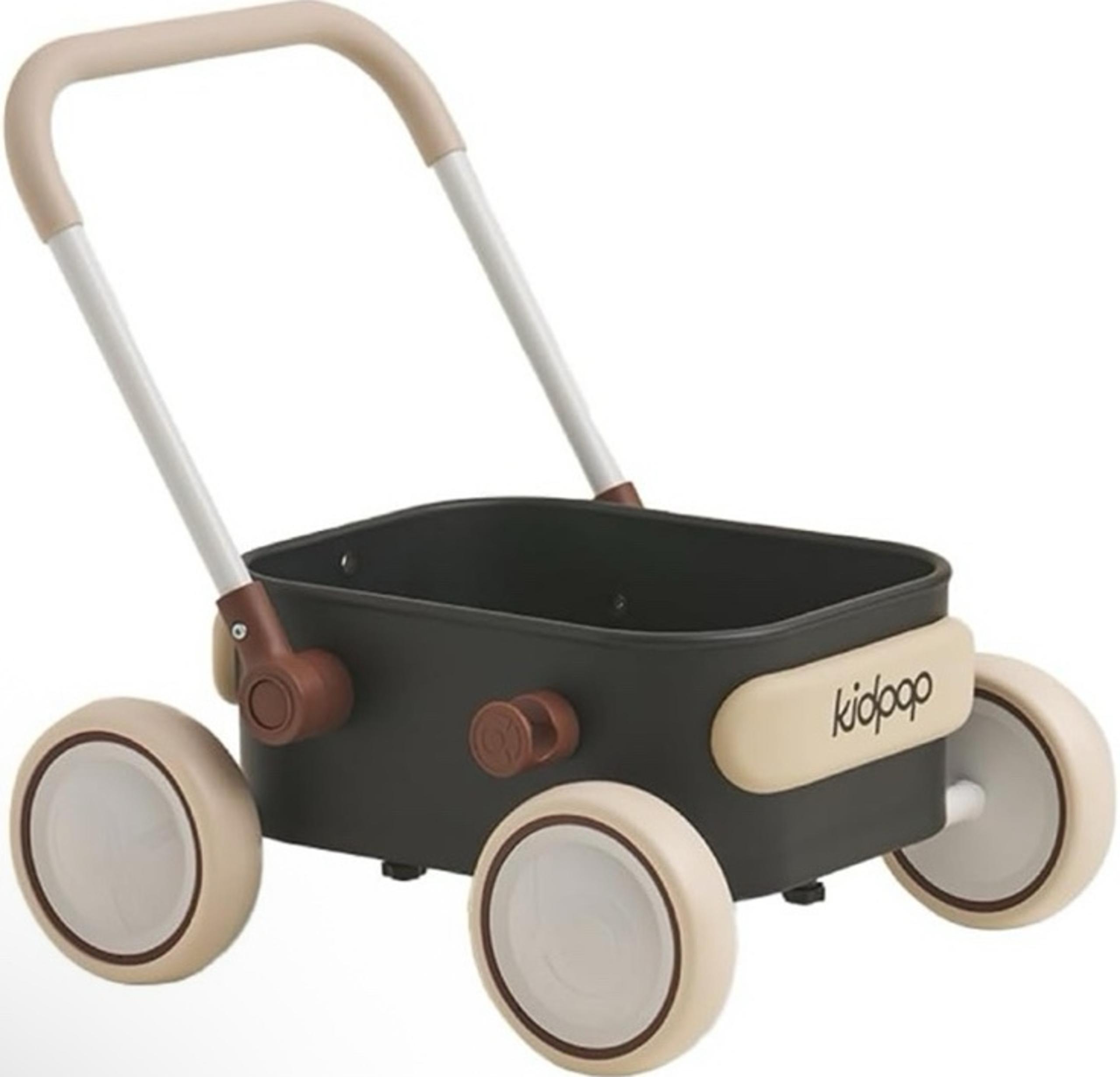 Baby Push Walker with Wheels Toddler Wagon for First Learner Baby Toys - BLACK