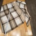 Woolrich Womens Reversible Plaid Sweater Wrap One Size Preppy Cozy Modern Soft