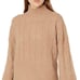 Mud Pie Women's Long Sleeve Eve Cable Knit Sweater Camel Size Medium