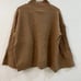 Mud Pie Women's Long Sleeve Eve Cable Knit Sweater Camel Size Medium