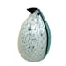 Large Hand Blown Murano Glass Turquoise Blue White Black Penguin Figurine