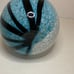 Large Hand Blown Murano Glass Turquoise Blue White Black Penguin Figurine