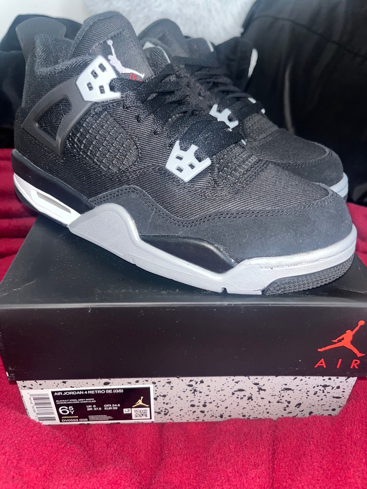 Air Jordan 4 Black Canvas