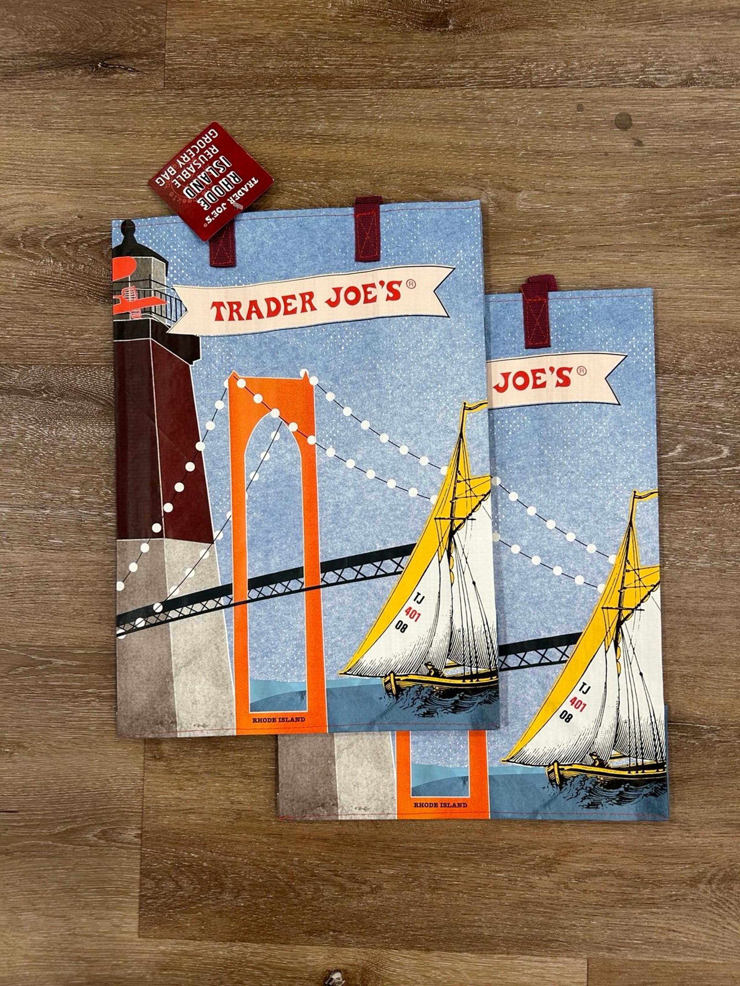 Set of 2 - NWT Trader Joe’s Rhode Island Reusable Grocery Tote Bag