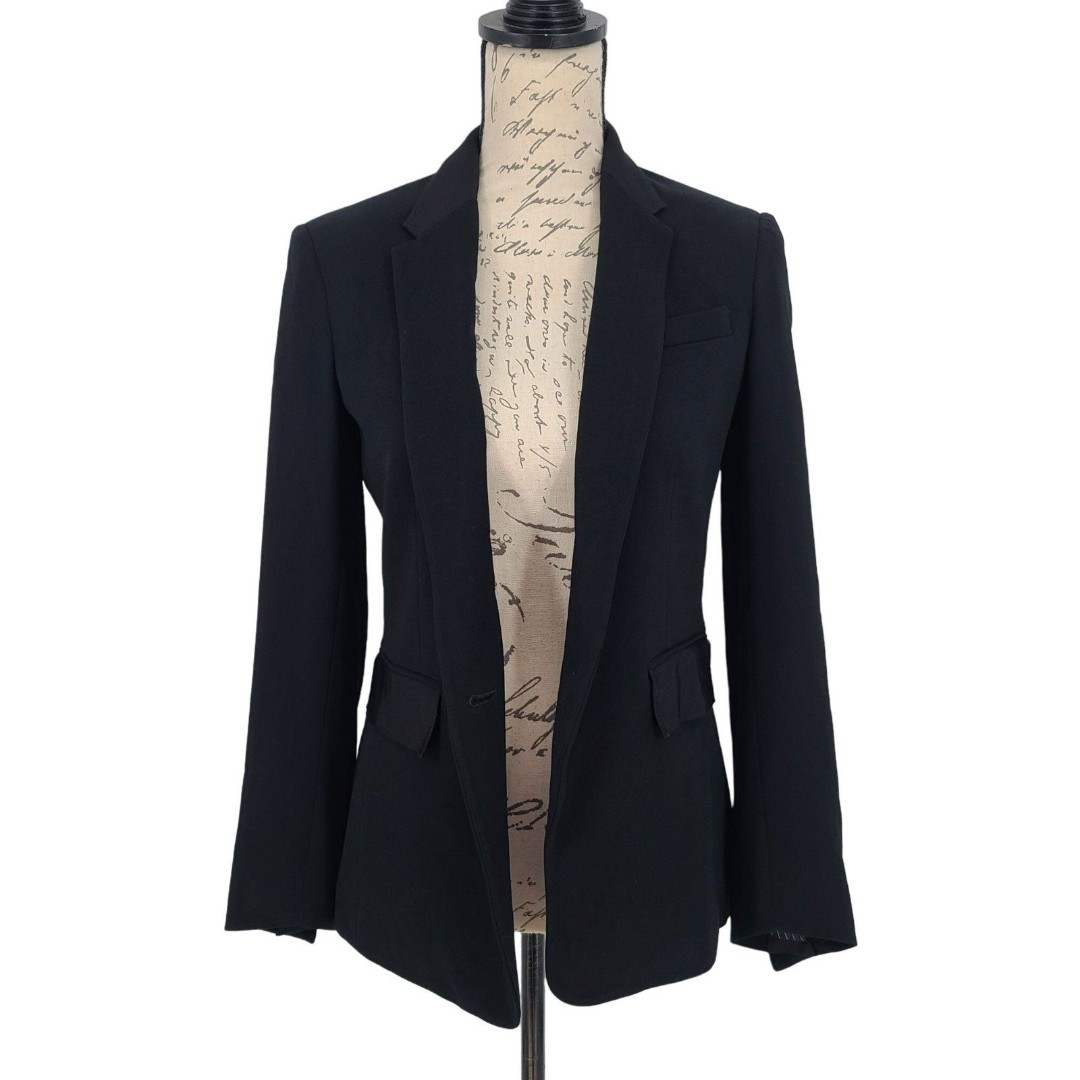 Rag & Bone Rylie Crepe Women's Fitted Blazer Black Size 2