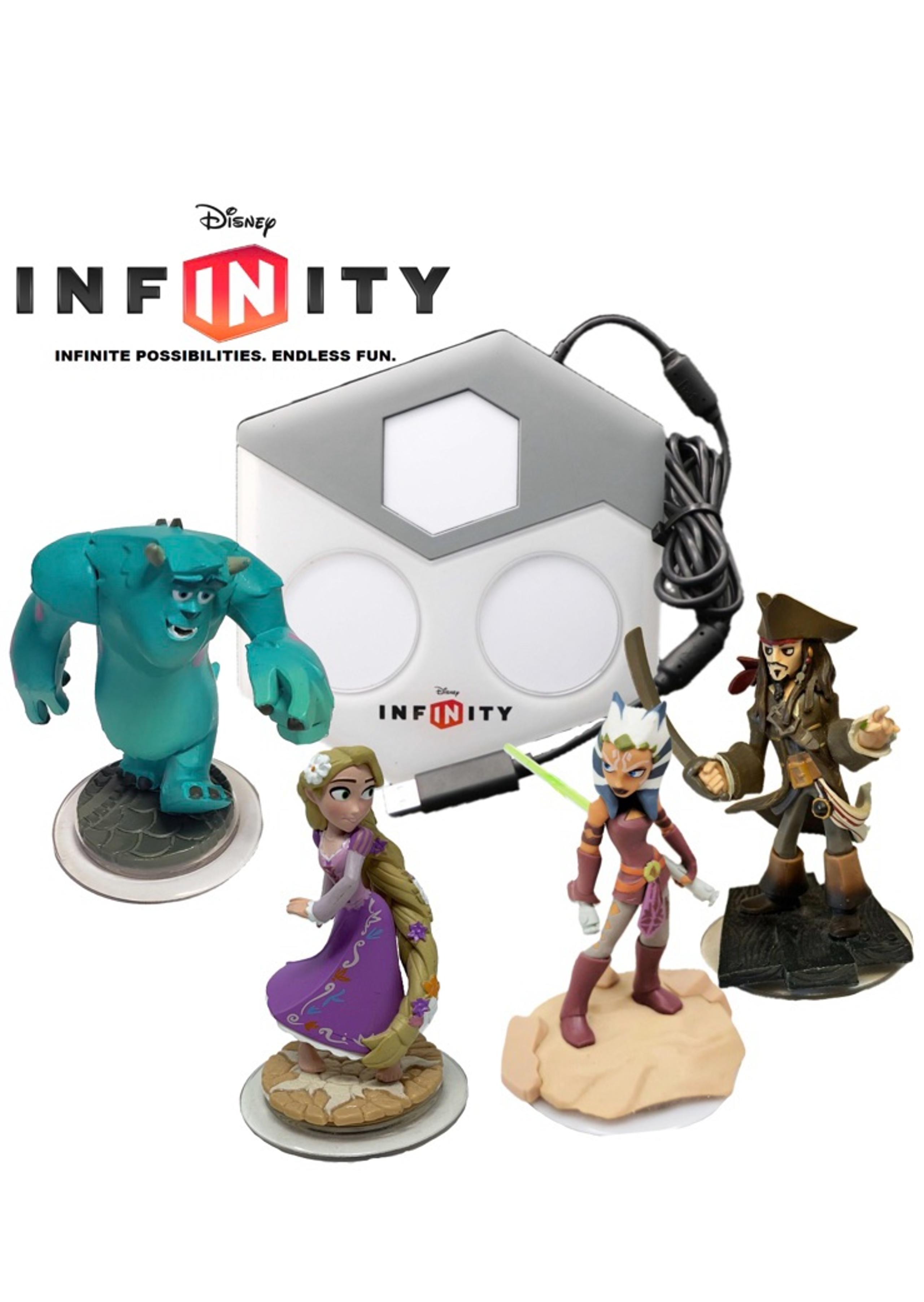 Bundle Walt Disney Infinity Base Video Game Console Jack Sparrow Tangled Sulley