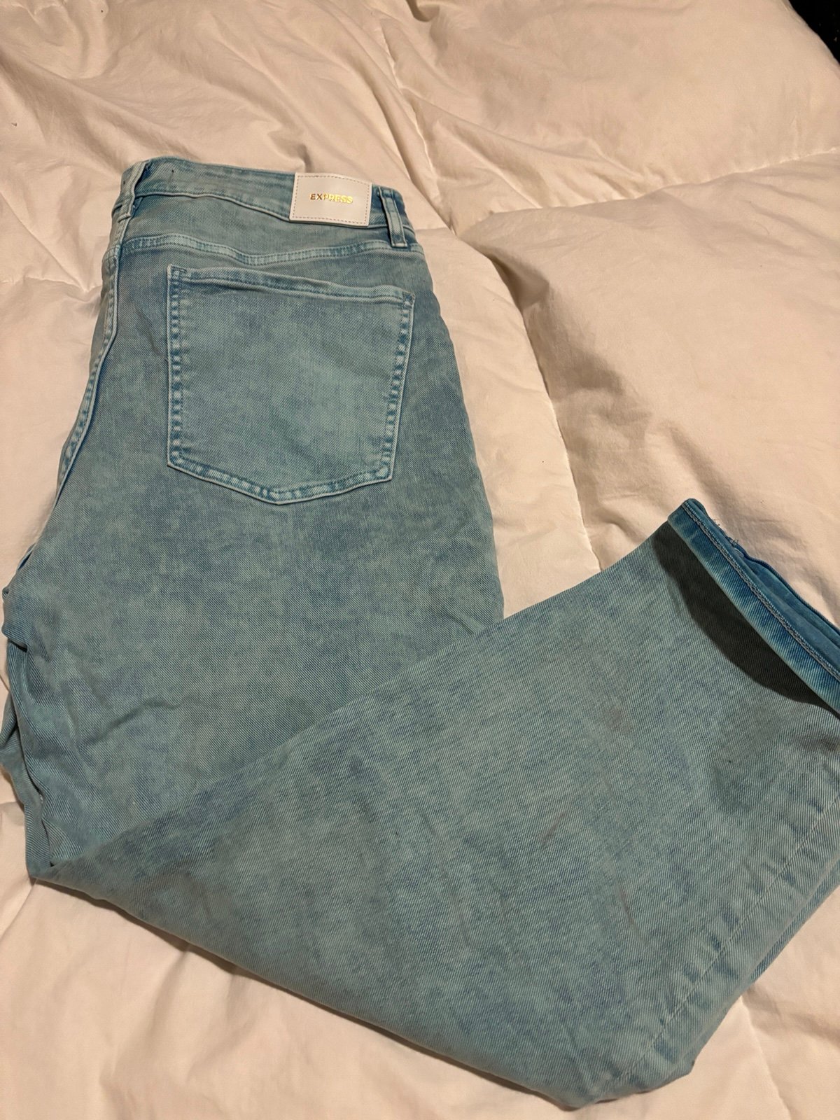 Boyfriend jeans aqua blue new, 10
