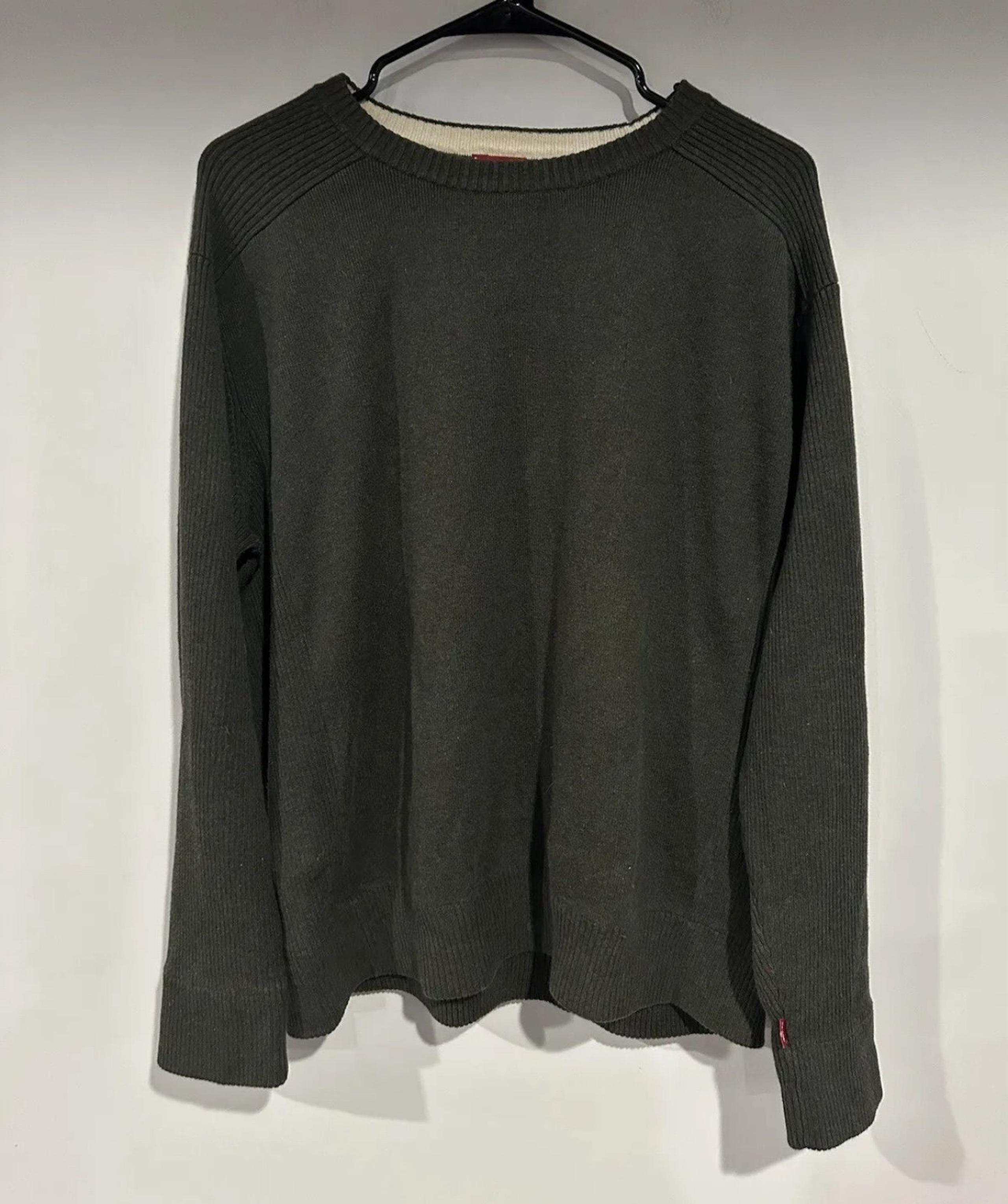 Levi’s Sweater Size Large Men’s Pullover Olive Green Crewneck Red Label