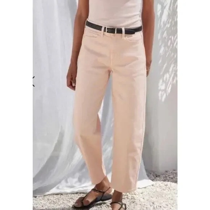 AYR The Beat Drop Ciao Bella Peach Barrel Leg Jeans Size 24