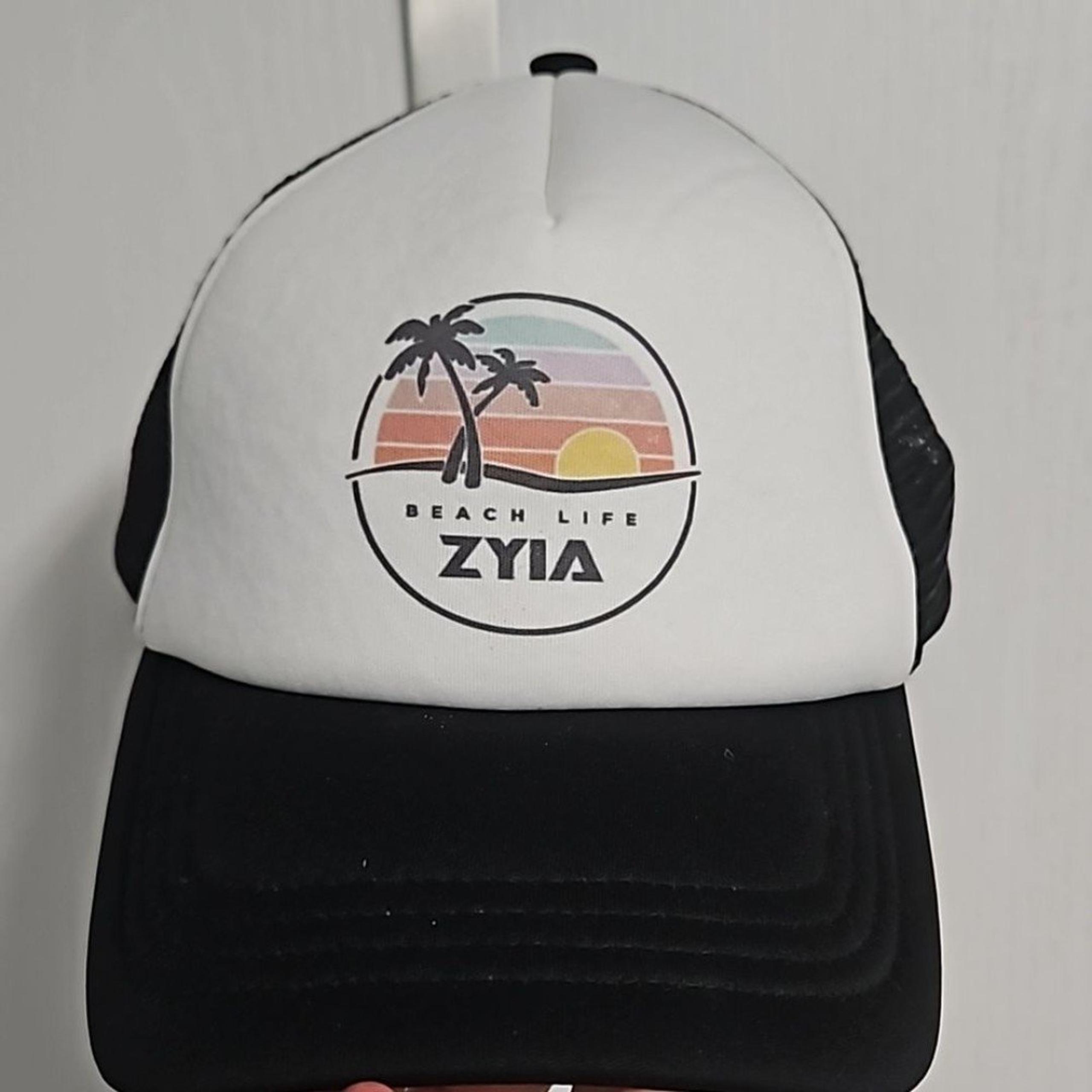 ZYIA Active White Beach Life Foam Trucker Snapback Hat