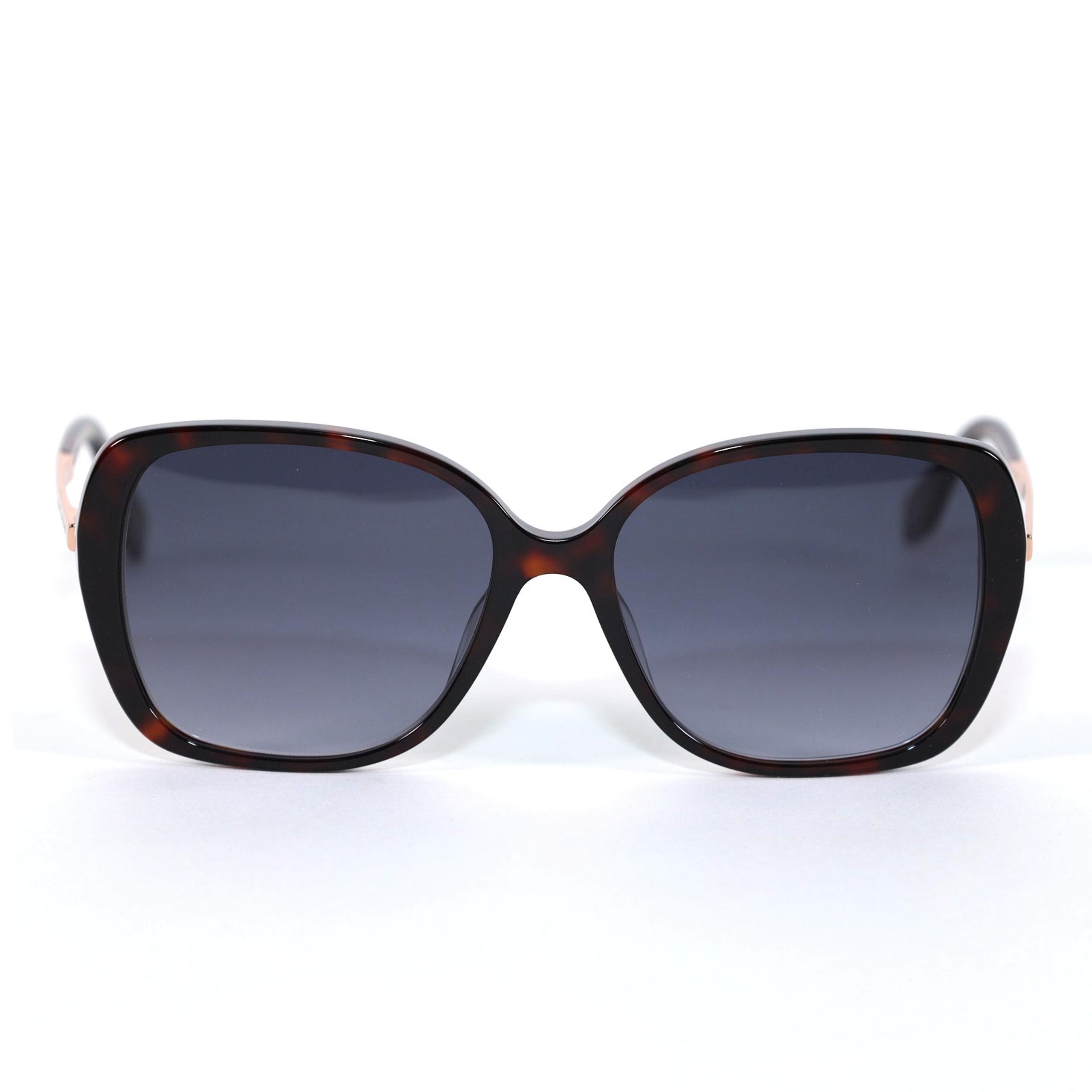 Marc Jacobs Womens Oval Butterfly Sunglasses-Black Brown Tortoise/Dark Grey-NWT