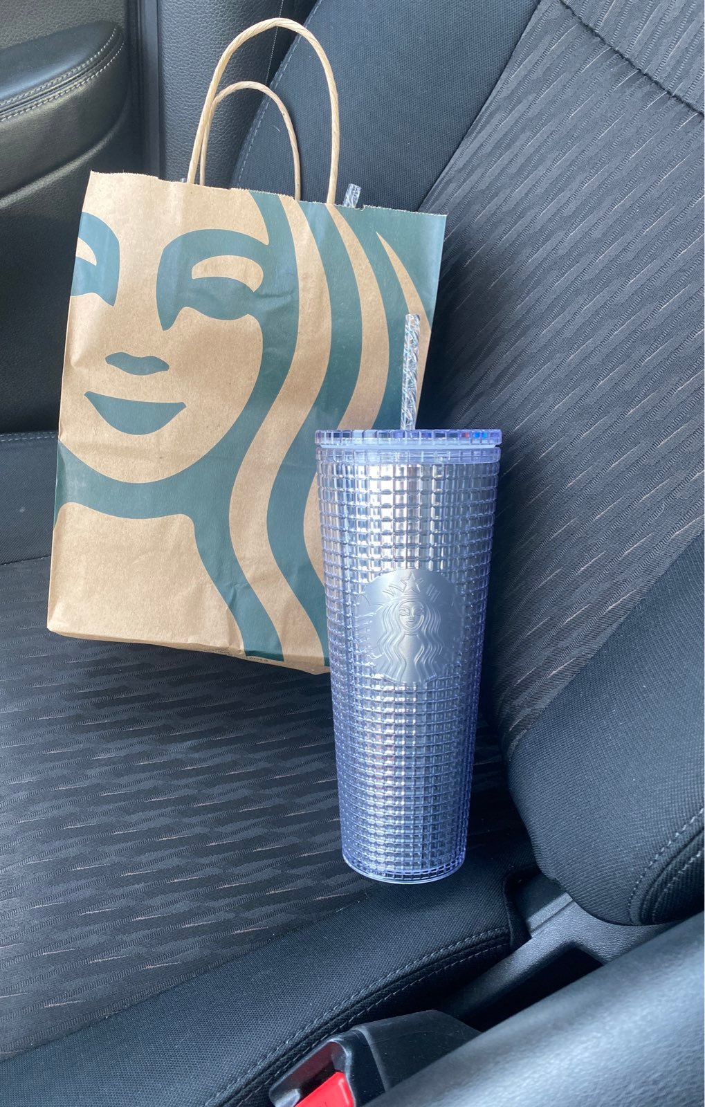 Starbucks white studded tumbler