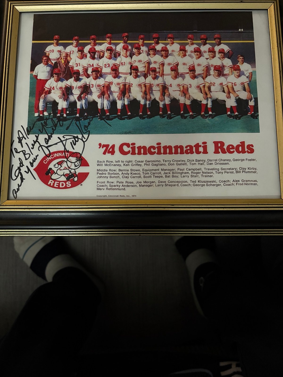 Autographed picture by Dick Baney