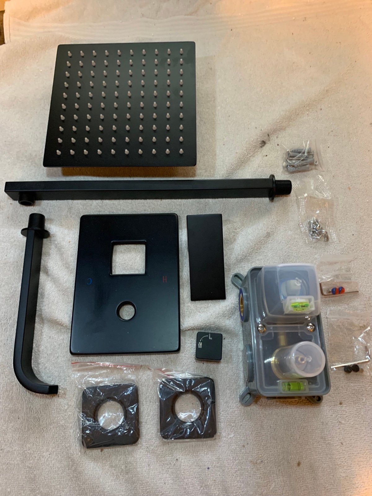 Tub and Shower Faucet Set Matte Black Shower System with 8-Inch Rain ...