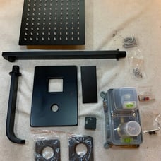 Tub and Shower Faucet Set Matte Black Shower System with 8-Inch Rain ...