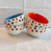 Avon Polka Dot Bowls Set - Rare and Vintage - cheerful polka dots