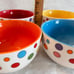 Avon Polka Dot Bowls Set - Rare and Vintage - cheerful polka dots