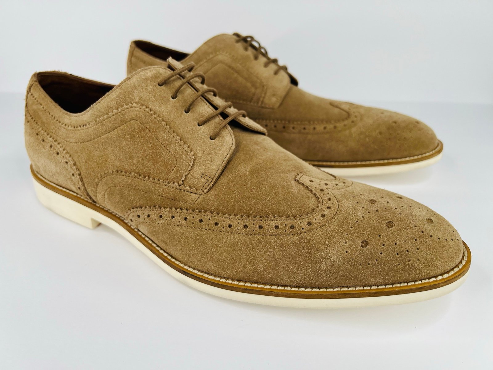 Boss Hugo Boss Oxfords Cortios Brogue Suede Lace-up Men Shoes Size US 13 - EU 46