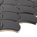 Retro Nero Scallop 13.11 in. x 9.96 in. x 8 mm Glossy Porcelain Mesh-Mounted Mos