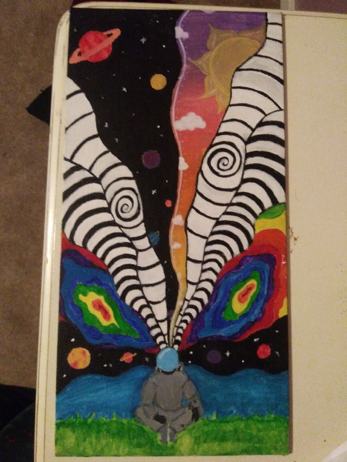 Freehand Inspired Acrylic Painting