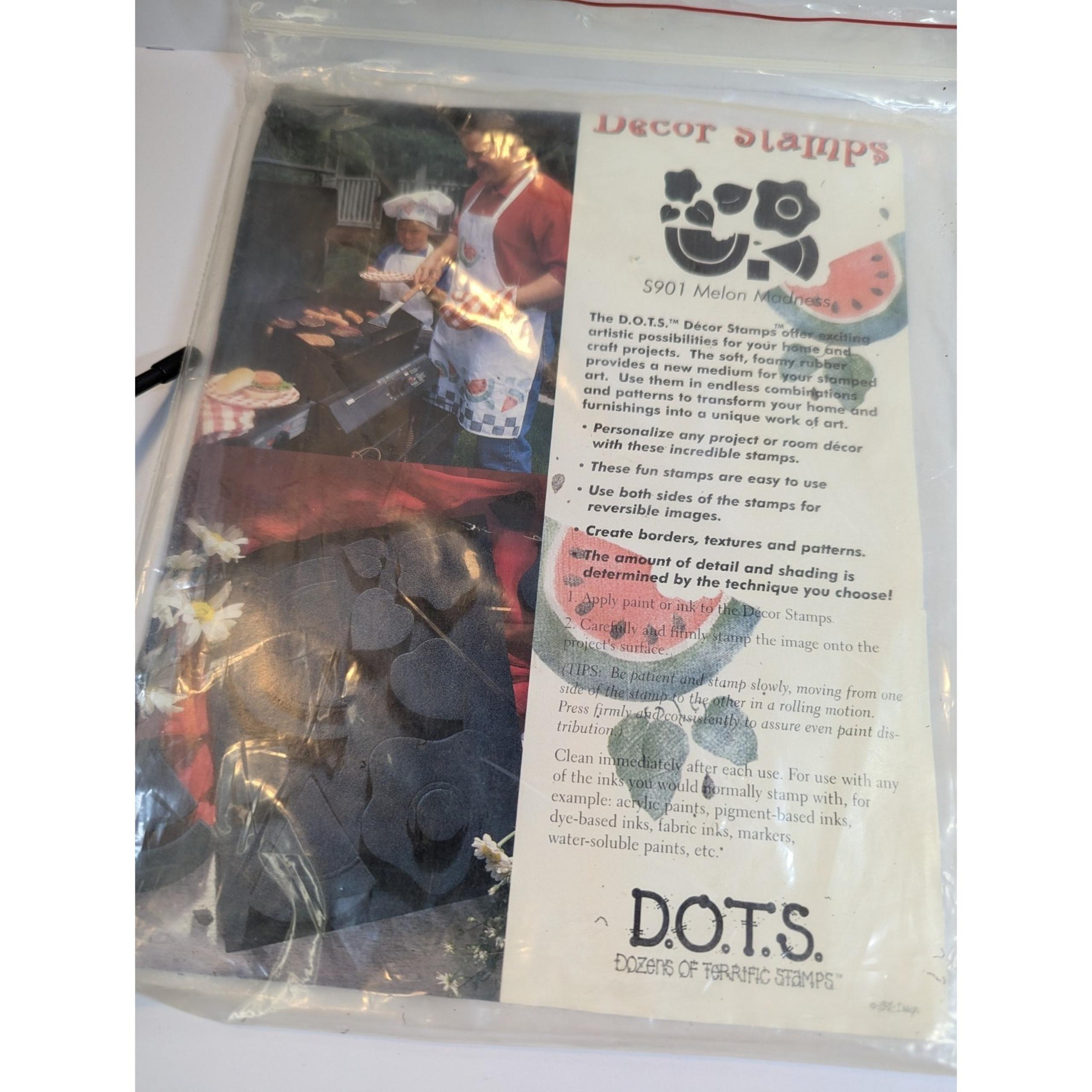 Vintage DOTS Rubber Stamps 5901 Melon Madness