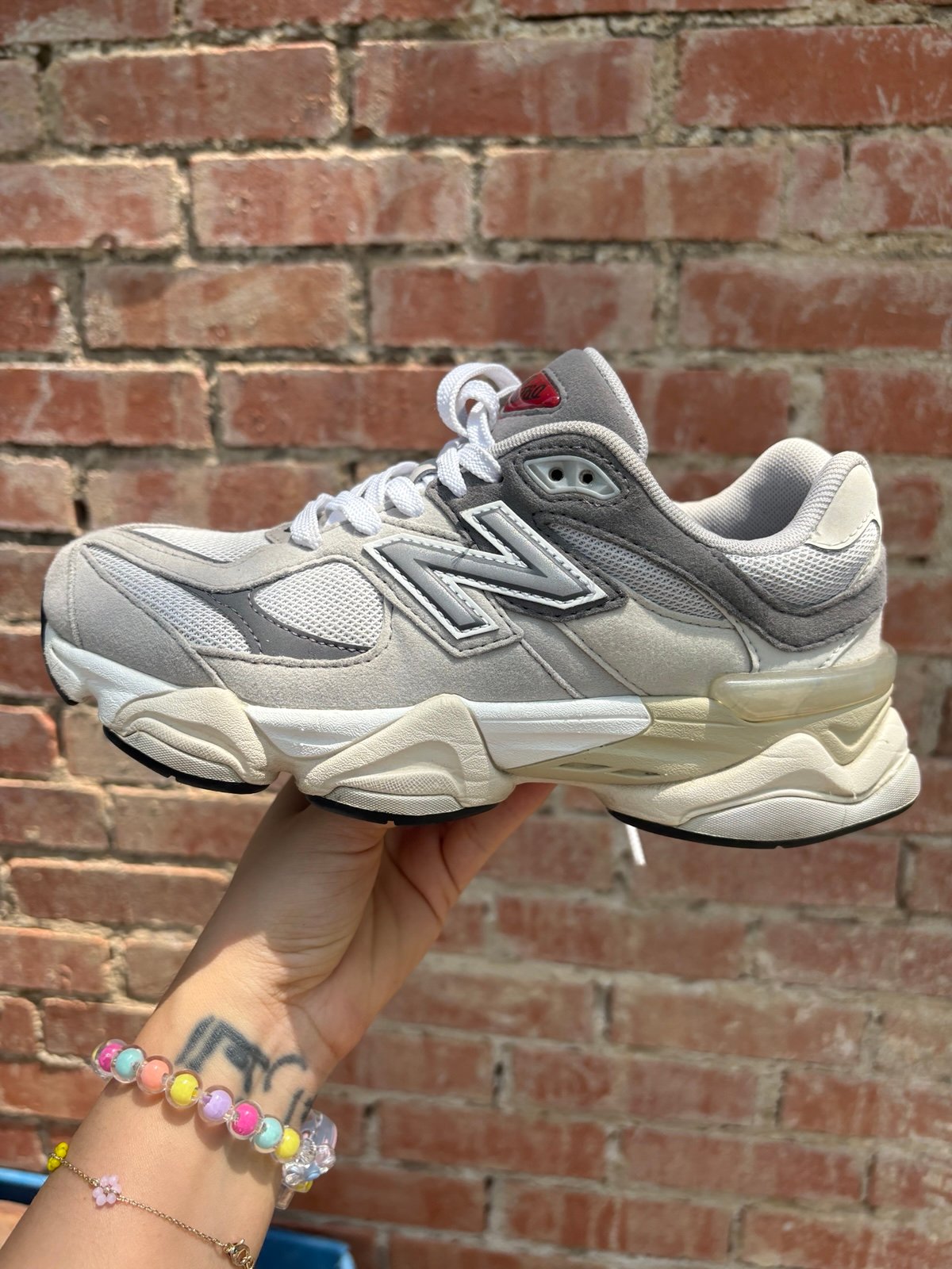Gray New Balances 9060
