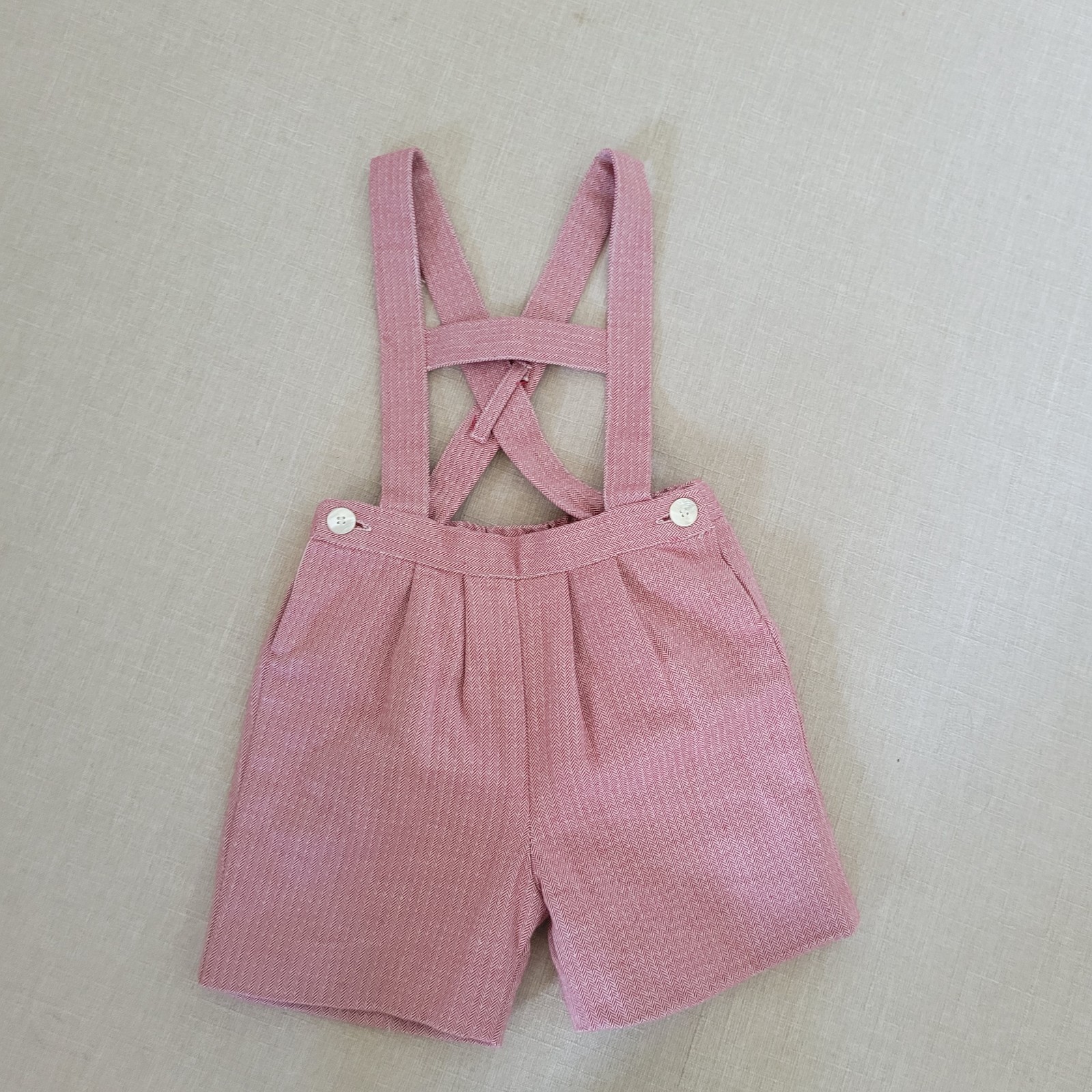 Kidiwi Handmade Elias High Bar Herringbone Dungarees