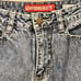 Vintage Unionbay Jeans Blue Flare Low Rise Lace Up Tie Hems Y2K Size 5 Grunge