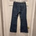Vintage Unionbay Jeans Blue Flare Low Rise Lace Up Tie Hems Y2K Size 5 Grunge