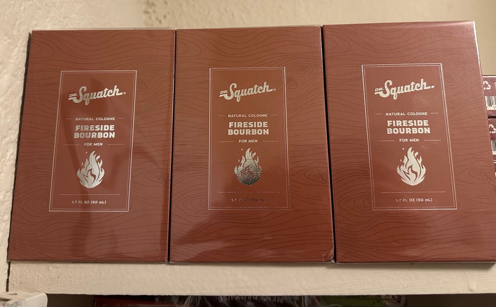 Dr. Squatch Cologne “Fireside Bourbon” 3 Pack Brand new