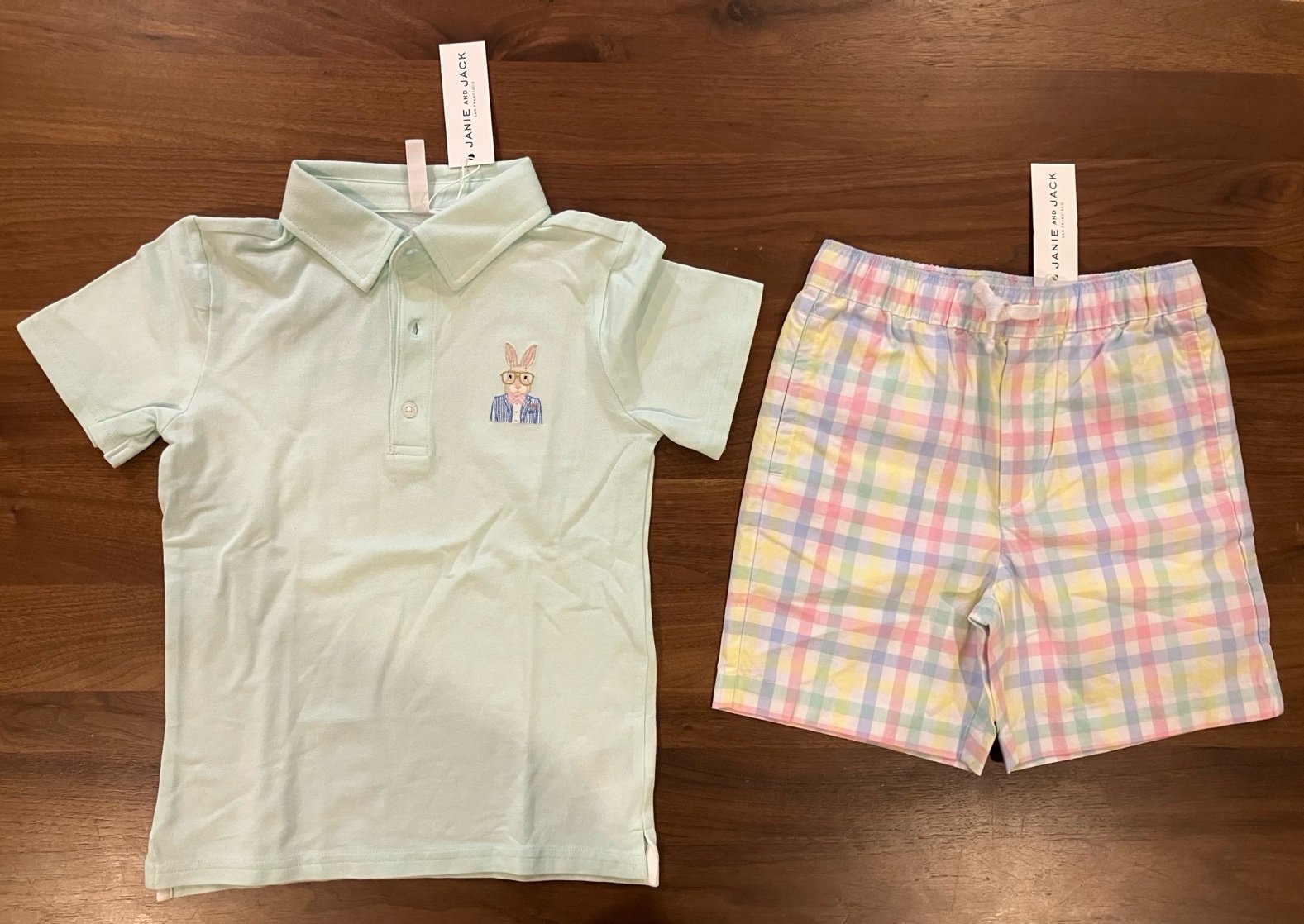 NWT - The Classic Bunny Pique Polo & Shorts by Janie and