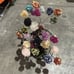Bonsai Tree Stones Large Multicolor Stone Tree w/Pyrite on Wood Base