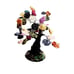 Bonsai Tree Stones Large Multicolor Stone Tree w/Pyrite on Wood Base