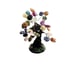 Bonsai Tree Stones Large Multicolor Stone Tree w/Pyrite on Wood Base