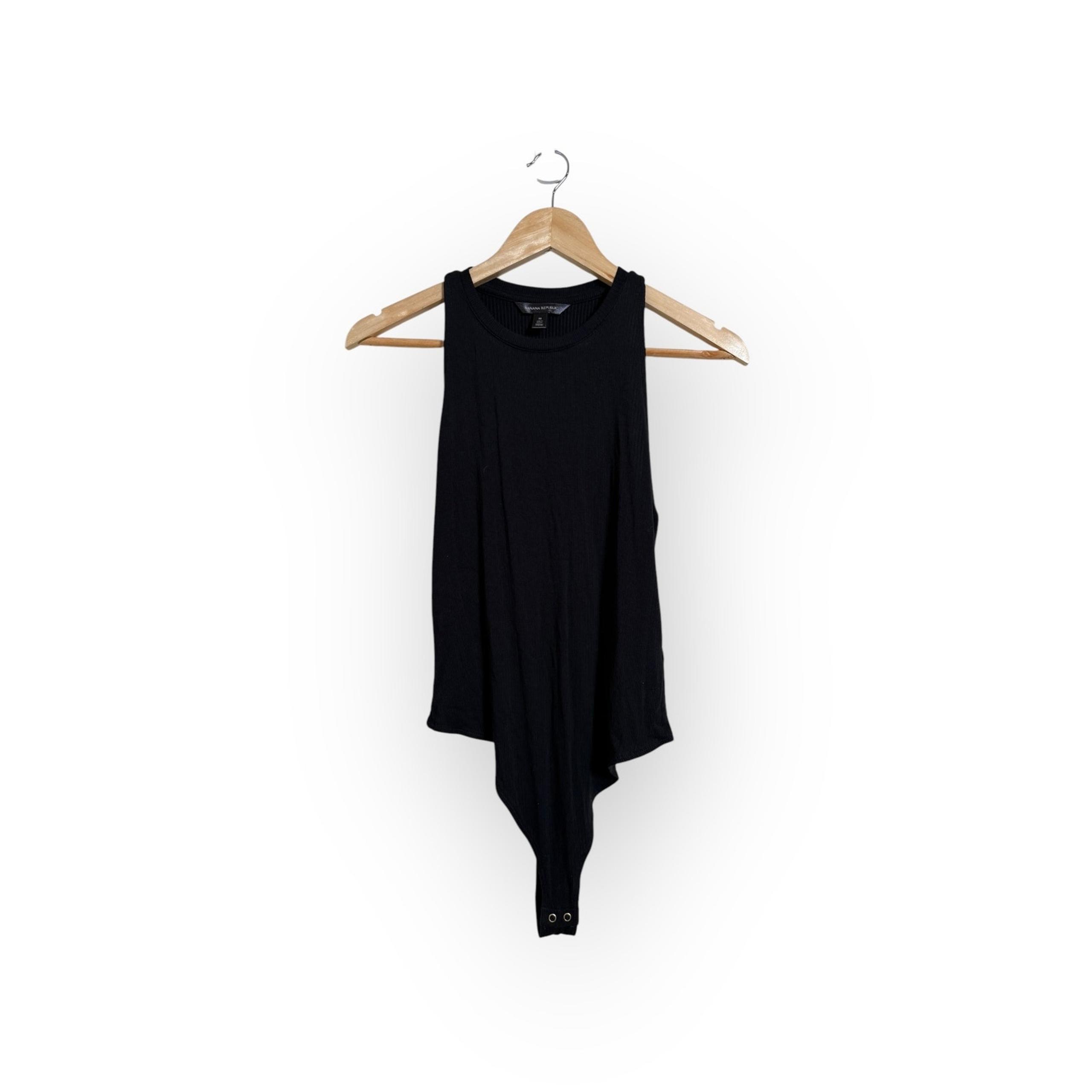 Banana Republic Women's Black Sleeveless Ribbed Bodysuit Size Medium