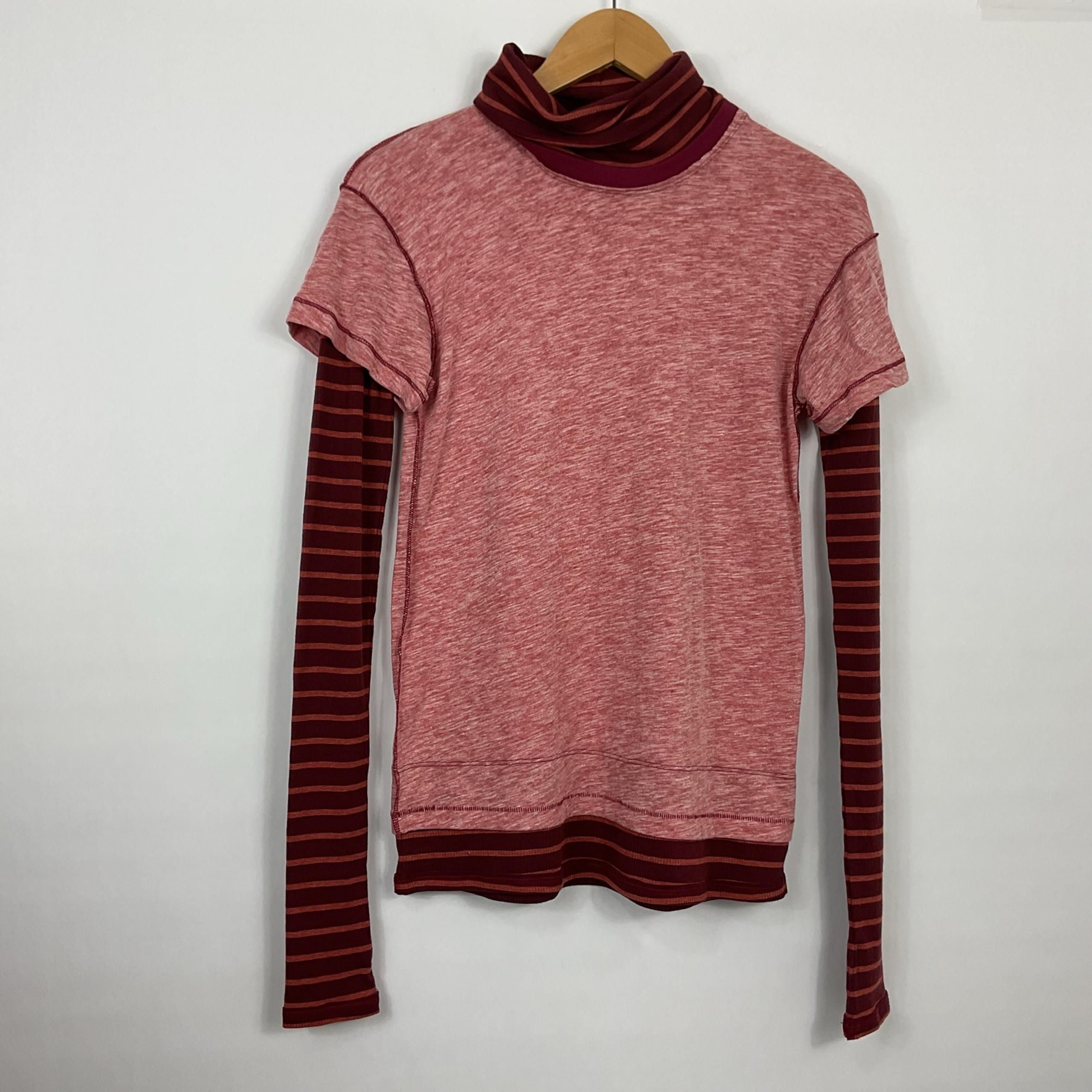 We The Free Piper Twofer Turtleneck Layered Shirt Size Small