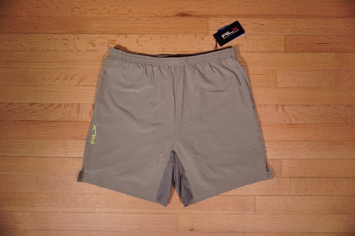 RLX Ralph Lauren Gray Running Gym Shorts Size M Polyester Elastane Brand New