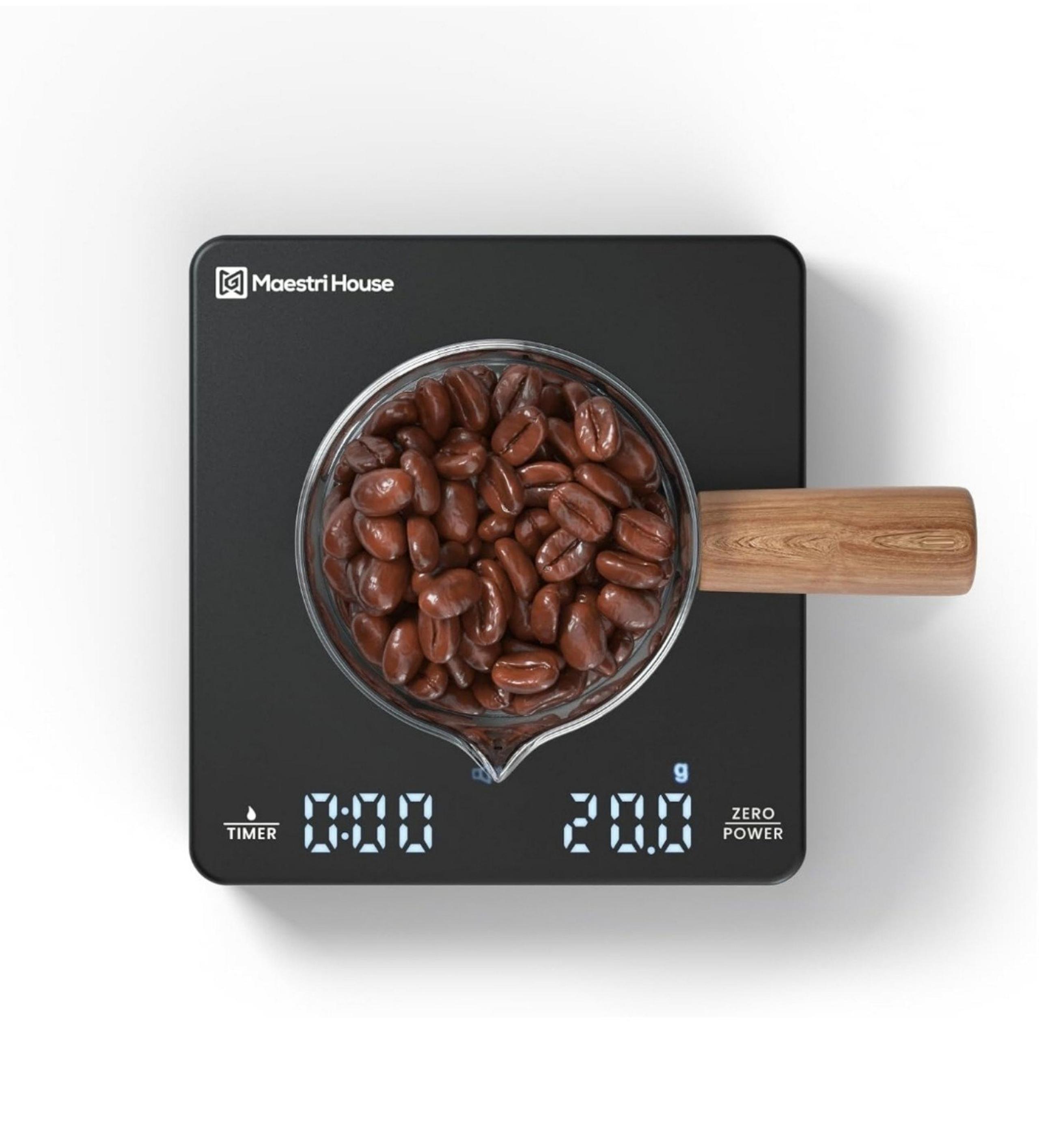 Mini Coffee Scale with Timer, Maestri House Rechargeable Espresso Scale