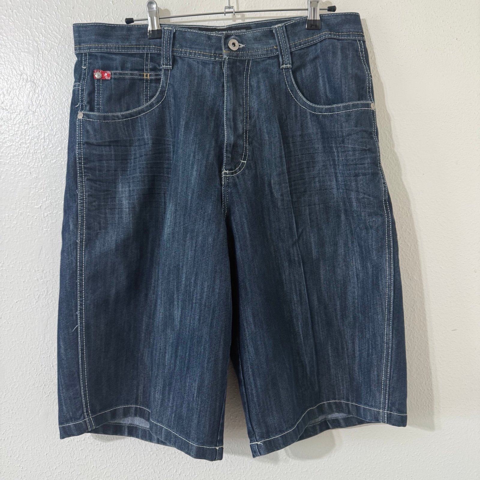 Southpole Jean Shorts Men's 36 Blue Jorts Hip Hop Baggy