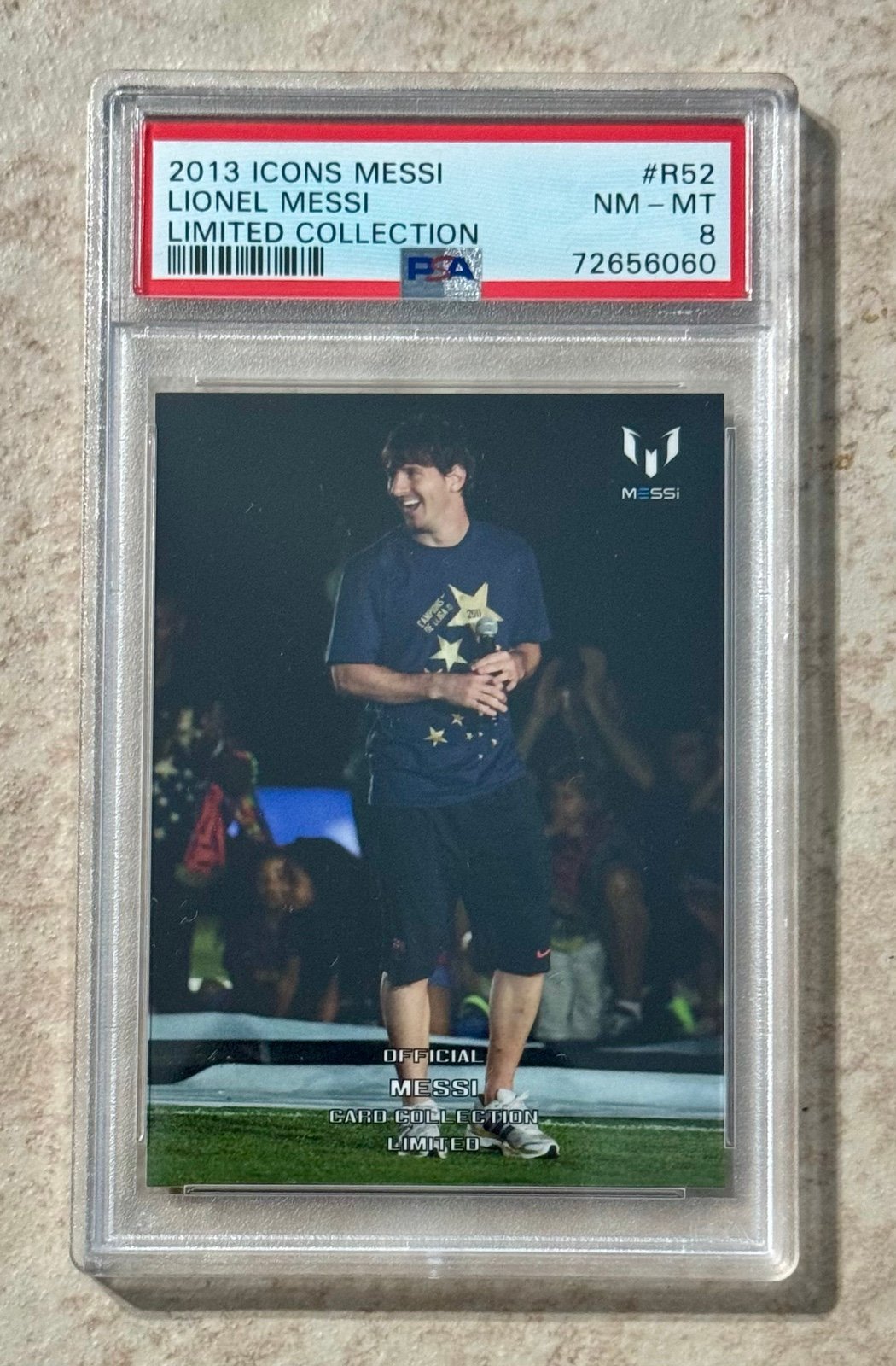 2013 Icons Lionel Messi Limited Collection Title Winning Celebration POP 1 PSA 8