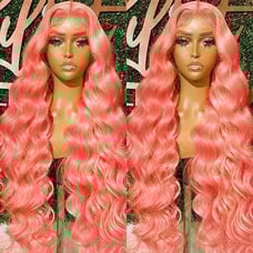 Lace front wigs human hair blended