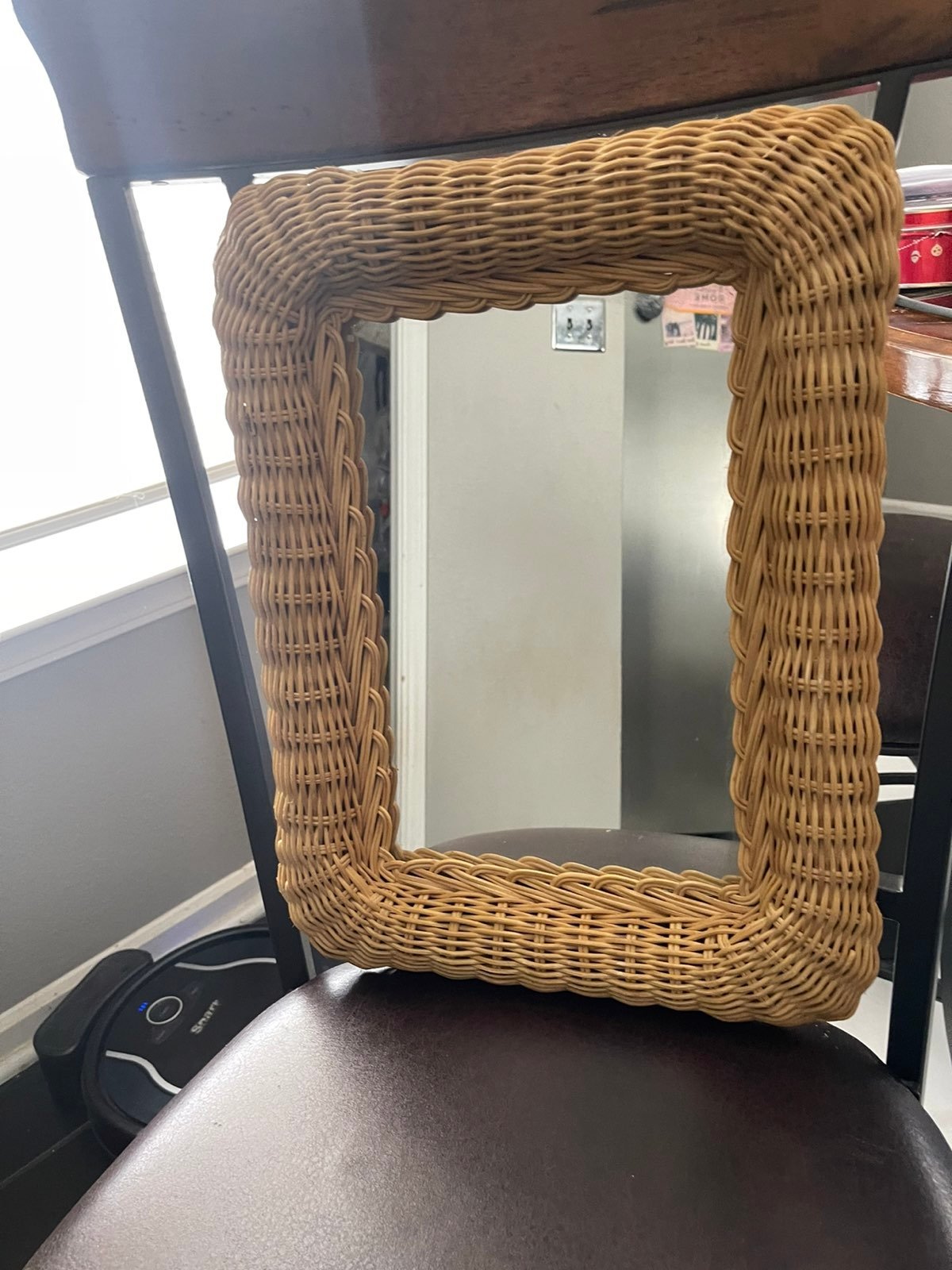 Vintage wiker boho mirror