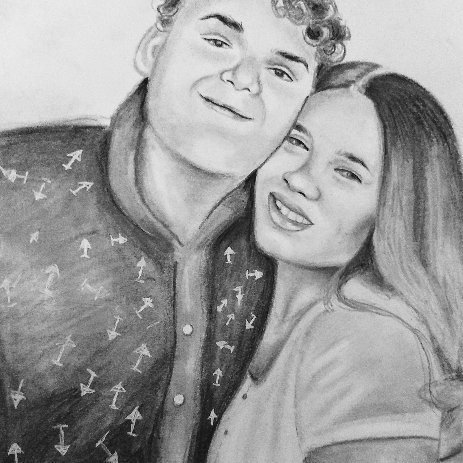 8x10 portrait graphite or colored pencil