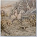 Vintage French Handwoven Tapestry (Dog Hunting Scene)