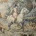 Vintage French Handwoven Tapestry (Dog Hunting Scene)